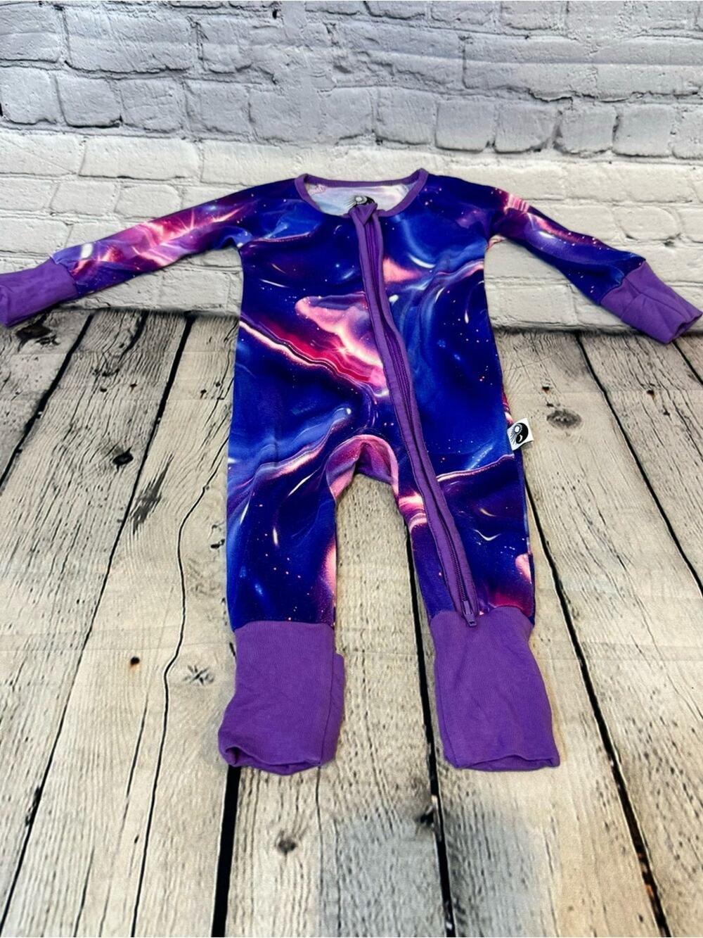Day and Night Bamboo Purple/Pink Bamboo Zippie Romper